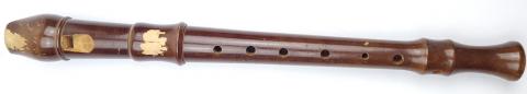 WW2 German Nazi rare H.J Original branded mahogany flute hitler youth in etui stamped