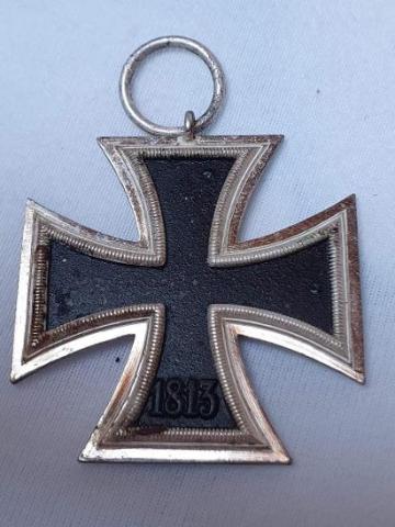 WW2 German Nazi RARE MAKER iron cross second class medal award by 13 - gustav brehmer