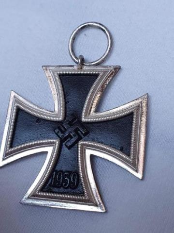 WW2 German Nazi RARE MAKER iron cross second class medal award by 13 - gustav brehmer