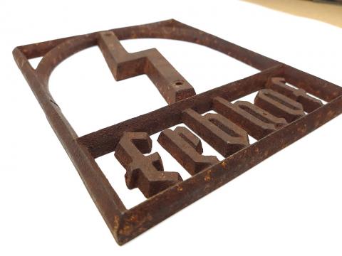 WW2 GERMAN NAZI AGRICULTURE original plate WAFFEN SS METAL SIGN ERBHOF SS FORCED LABOUR