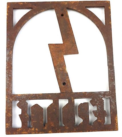 WW2 GERMAN NAZI AGRICULTURE original plate WAFFEN SS METAL SIGN ERBHOF SS FORCED LABOUR