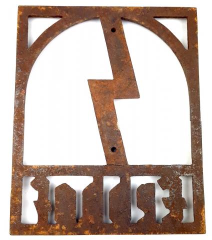 WW2 GERMAN NAZI AGRICULTURE original plate WAFFEN SS METAL SIGN ERBHOF SS FORCED LABOUR
