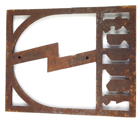 WW2 GERMAN NAZI AGRICULTURE original plate WAFFEN SS METAL SIGN ERBHOF SS FORCED LABOUR