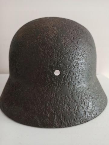 WW2 German Nazi RARE Waffen SS M35 double decals helmet shell battlefield found