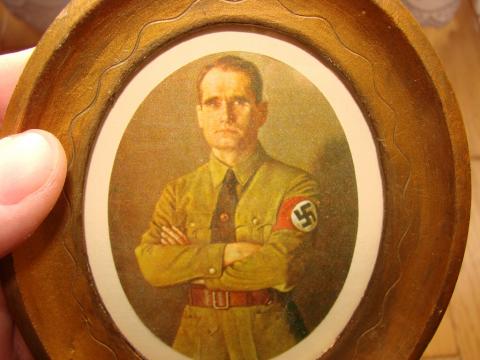 WW2 German Nazi SA LEADER RUDOLF HESS NSDAP photo frame original 