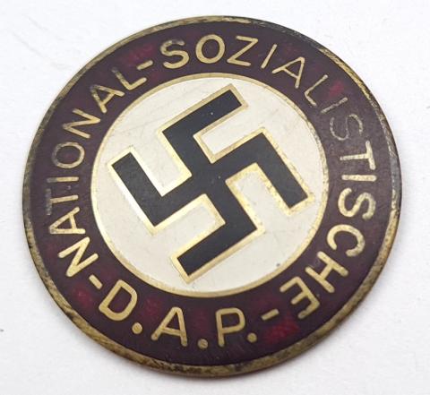 WW2 German Nazi Third Reich Adolf Hitler NSDAP membership pin no pin back