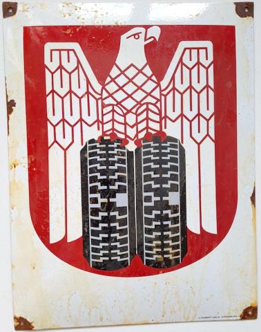 WW2 German Nazi Third Reich DDAC NSKK car association metal wall sign