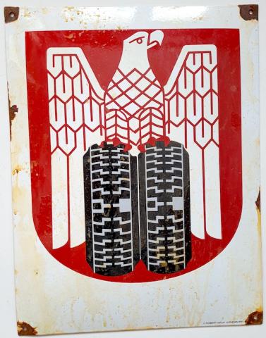 WW2 German Nazi Third Reich DDAC NSKK car association metal wall sign
