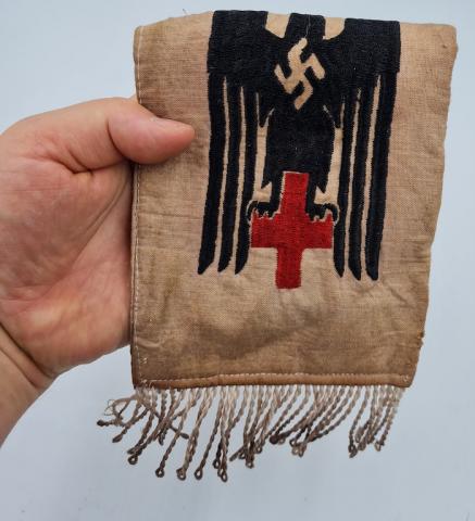 WW2 German Nazi third Reich DRK red cross medical pennant flag