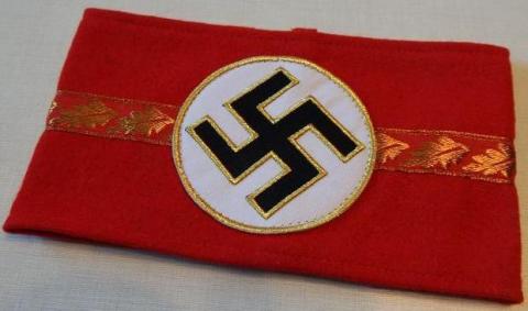 WW2 German Nazi Third Reich high rank officer NSDAP armband with oakleaves