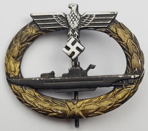 WW2 German Nazi uboat kriegsmarine badge medal award marked