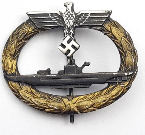 WW2 German Nazi uboat kriegsmarine badge medal award marked