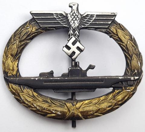 WW2 German Nazi uboat kriegsmarine badge medal award marked