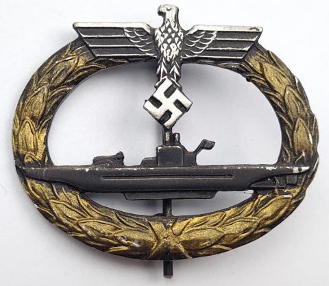 WW2 German Nazi uboat kriegsmarine badge medal award marked