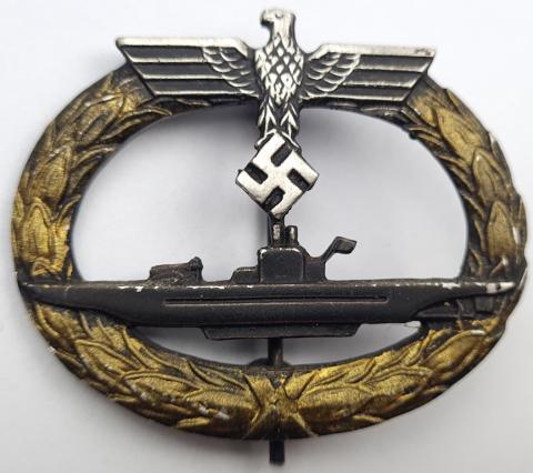 WW2 German Nazi uboat kriegsmarine badge medal award marked