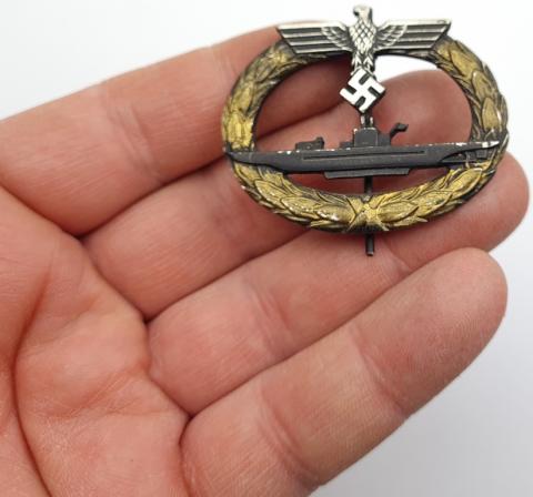 WW2 German Nazi uboat kriegsmarine badge medal award marked