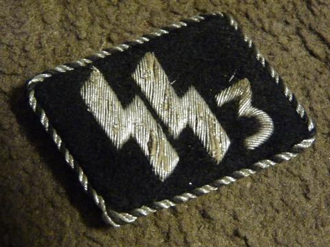 WW2 German Nazi uniform early Waffen SS SS-VT Standarte "Der Führer" OFFICER collar tab flat wire ss runes tunic removed