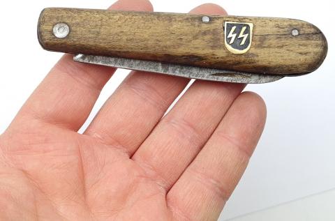 WW2 German Nazi Waffen SS combat pocket knife field gear weapon