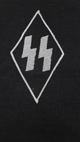 WW2 German Nazi Waffen SS diamond logo desktop admin pennant flag RARE