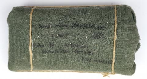 WW2 German Nazi Waffen SS field gear bandage pack marked