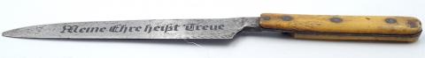 WW2 German Nazi Waffen SS hunting knife with ss dagger motto on the blade WW2 German Nazi Waffen SS hunting knife with ss dagger motto on the blade