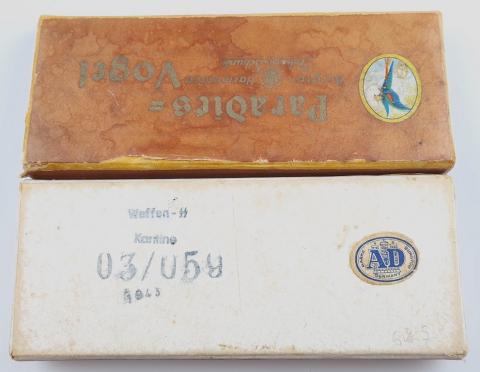 WW2 German Nazi Waffen SS Kantine Harmonica stamped with case & paper