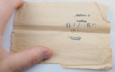 WW2 German Nazi Waffen SS Kantine Harmonica stamped with case & paper