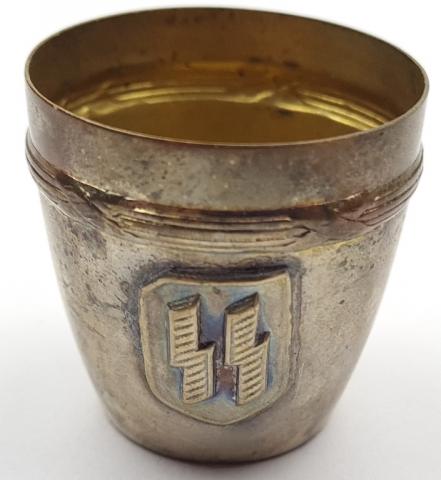 WW2 German Nazi Waffen SS membership shooter cup silverware stamped WW2 German Nazi Waffen SS membership shooter cup silverware stamped