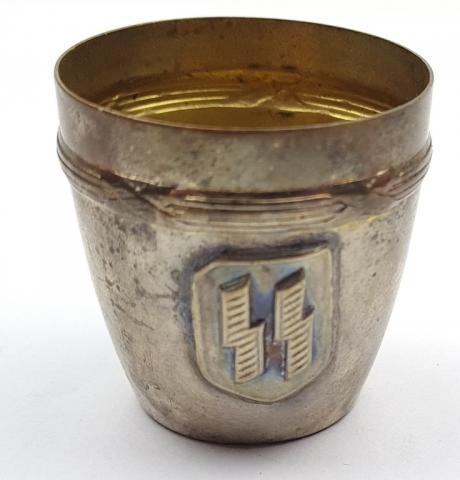 WW2 German Nazi Waffen SS membership shooter cup silverware stamped WW2 German Nazi Waffen SS membership shooter cup silverware stamped