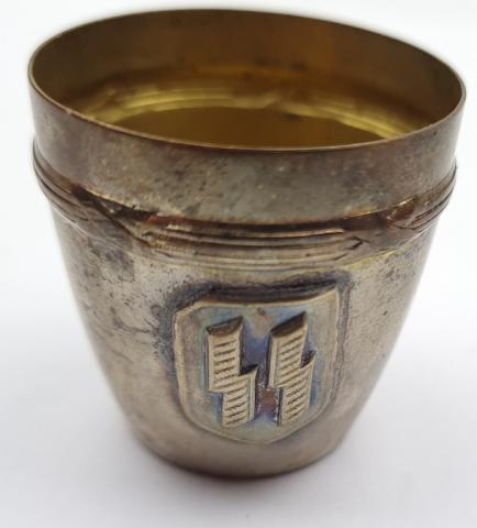 WW2 German Nazi Waffen SS membership shooter cup silverware stamped WW2 German Nazi Waffen SS membership shooter cup silverware stamped