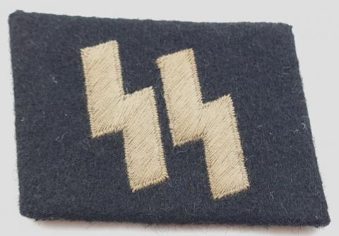 WW2 German Nazi Waffen SS NCO Collar tab set RZM tags tunic removed