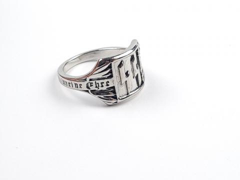 WW2 German Nazi Waffen SS totenkopf silver ring for sale a vendre original wwii WW2 German Nazi Waffen SS totenkopf silver ring for sale a vendre original wwii