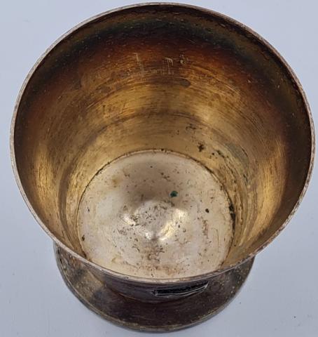 Ww2 German Nazi Waffen SS silverware cup relic found argent argenterie allemande