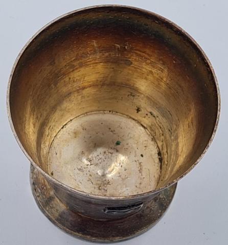 Ww2 German Nazi Waffen SS silverware cup relic found argent argenterie allemande