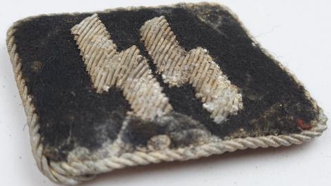 WW2 German Nazi WAFFEN SS tunic remover officer collar tab salty VET souvenir