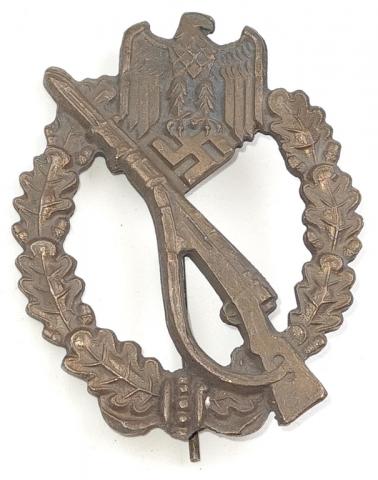 WW2 German Nazi Waffen SS - Wehrmacht Infantry Assault Badge medal award in bronze