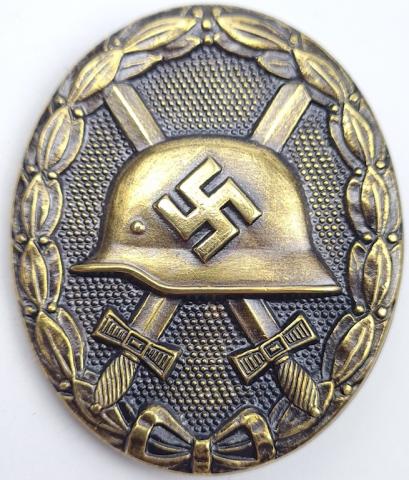 WW2 German Nazi WAffen SS - Wehrmacht Wound badge medal award in bronze MINT