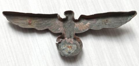 WW2 German Nazi Wehrmacht Heer Army Visor Cap metal insignia eagle pin