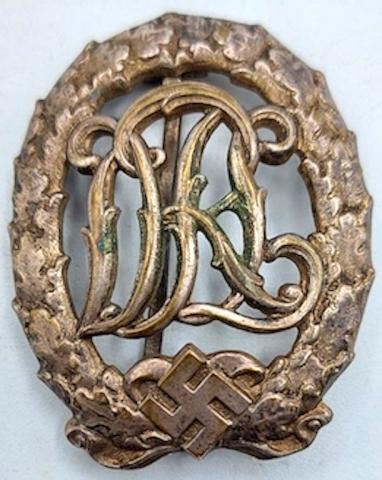 Ww2 German Nazi Wehrmacht - Waffen SS Sports badge award marked