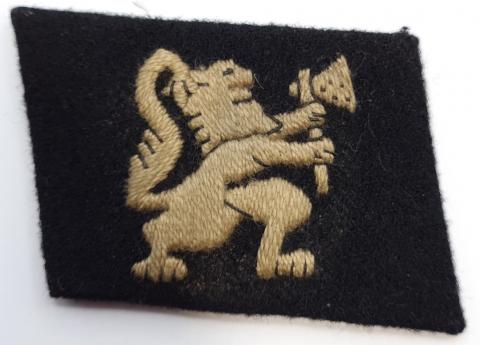 WW2 GERMAN WAFFEN SS NORVEGIAN VOLUNTEERS NCO COLLAR TAB RZM TAG TUNIC REMOVED