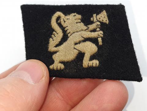 WW2 GERMAN WAFFEN SS NORVEGIAN VOLUNTEERS NCO COLLAR TAB RZM TAG TUNIC REMOVED