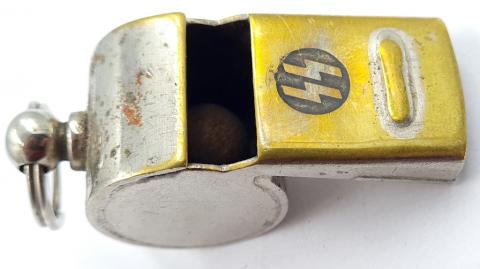 WW2 Germany Third Reich Berlin Waffen SS Gestapo Polizei Police whistle authentic sell dealer