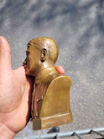WW2 period third reich Adolf Hitler Fuhrer head bust statue nsdap original