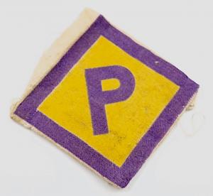 Holocaust Poland Polish workers Forced Labour "P" Patch Zivilarbeiter