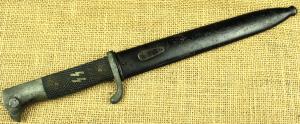 original WAFFEN SS BAYONET E.F Horster Solingen scabbard etui early dagger ss