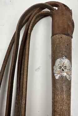 AUSCHWITZ Concentration Camp WAFFEN SS Totenkopf GUARD SKULL TRUNCHEON KAPO whip