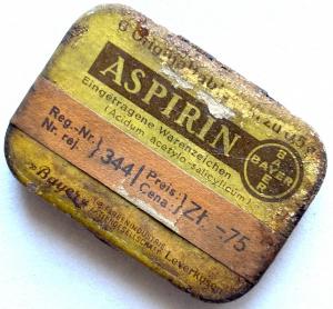 Auschwitz III Monowitz IG Farben industrie BAYER Aspirin thin can Forced labor