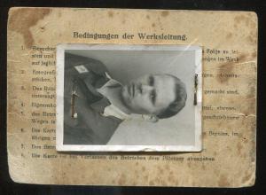 AUSWEIS Third Reich BARMAG factory FORCE LABOR General Government photos Pole Auswieswerk ID