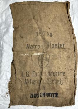 Concentration Camp AUSCHWITZ IG FARBEN INDUSTRIES large transport bag marqued