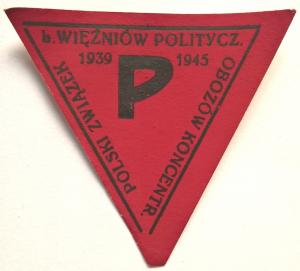 Concentration camp Red triangle commemorative patch inmage survivor ofcamp